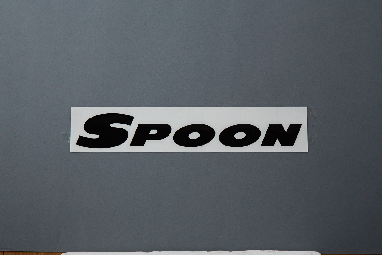 SPOON TEAM DIECUT STICKER BLACK