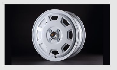Spiegel Rein Wei β (Line Weiss) 15 inch white aluminum wheel