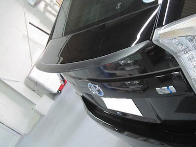 Be Free Prius ZVW30 Rear Wing Chibi Spoiler Black Gel Coat